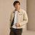 Khaki Canvas Quilted-Lined Chore Jacket