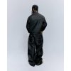 Black Washed Denim Jacket and Cargo Pants Set