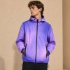 Black and Light Grey Hooded Pullover with Applique Graphic