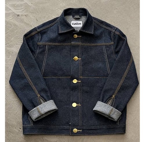 Dark Navy Washed Denim Trucker Jacket