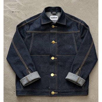 Dark Navy Washed Denim Trucker Jacket