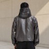 Black Heat-Reactive Thermochromic Hooded Jacket