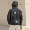 Black Heat-Reactive Thermochromic Hooded Jacket