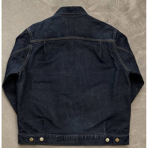 Dark Navy Washed Denim Trucker Jacket