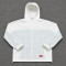 Custom White and Blue Hooded Windbreaker Two-Piece Set