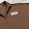 Custom Brown Stand Collar Zip Up Bomber Track Jacket