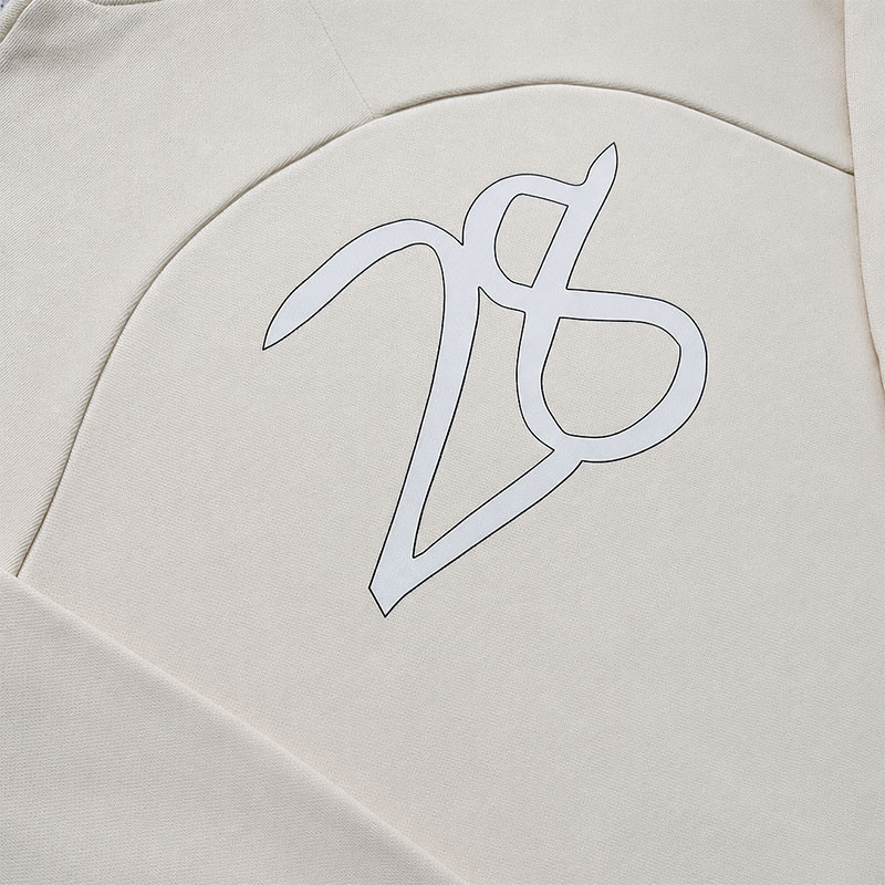 Custom Cream Oversized Pullover Hoodie for Streetwear
