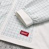 Custom White Windowpane Plaid Hooded Windbreaker Jacket