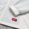 Custom White Windowpane Plaid Hooded Windbreaker Jacket