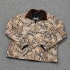 Custom Reversible Work Jacket Navy Canvas and Camo Print