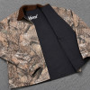 Custom Reversible Work Jacket Navy Canvas and Camo Print