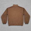 Custom Brown Stand Collar Zip Up Bomber Track Jacket