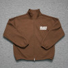 Custom Brown Stand Collar Zip Up Bomber Track Jacket