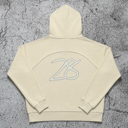 Custom Cream Oversized Pullover Hoodie for Streetwear