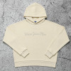 Custom Cream Oversized Pullover Hoodie for Streetwear