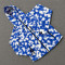 Custom Blue Splash Print Hooded Anorak Windbreaker Jacket