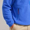 Custom Cobalt Blue Sherpa Fleece Stand Collar Half Zip Jacket