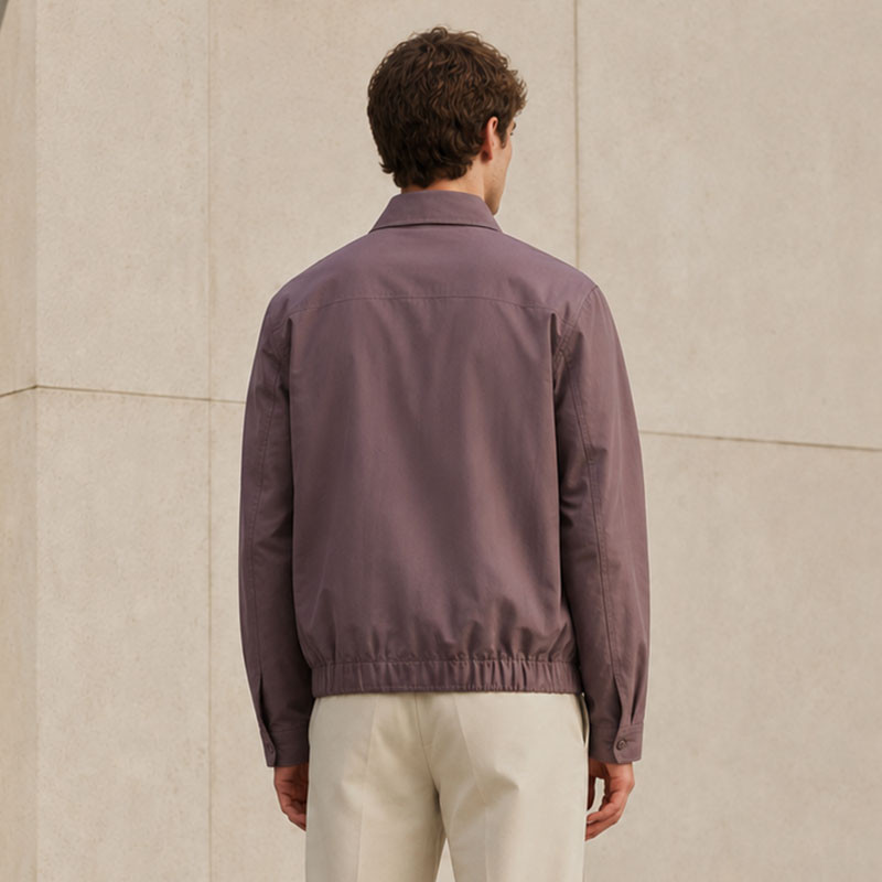 Custom Purple Lightweight Coach Jacket with Flap Pockets