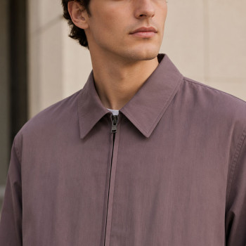 Custom Purple Lightweight Coach Jacket with Flap Pockets