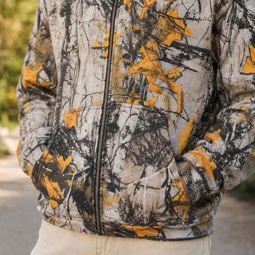 Custom Hunting Camo Print Sherpa Fleece Hooded Full Zip Hoodie