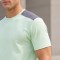 Custom Mint Green Color Block T-shirt and Shorts Tracksuit Set