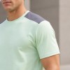 Custom Mint Green Color Block T-shirt and Shorts Tracksuit Set