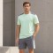 Custom Mint Green Color Block T-shirt and Shorts Tracksuit Set