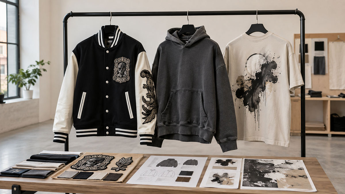 Hybrid OEM and ODM clothing manufacturing for a streetwear collection