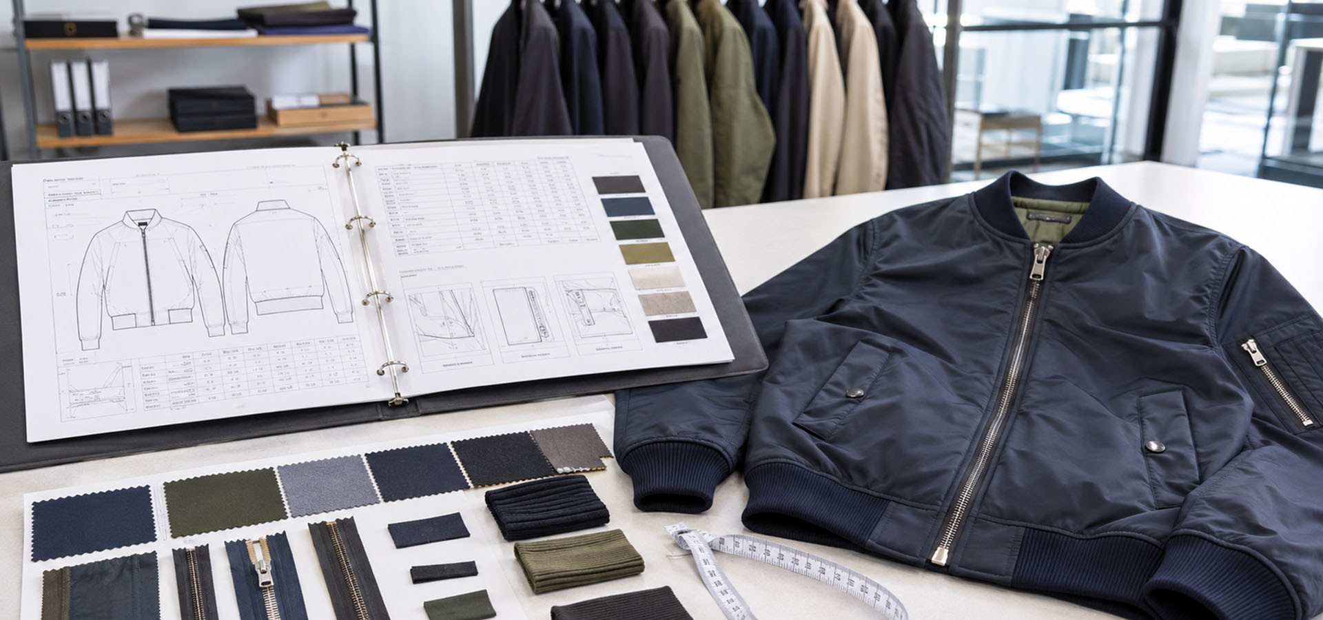 OEM clothing manufacturer working from a completed apparel tech pack