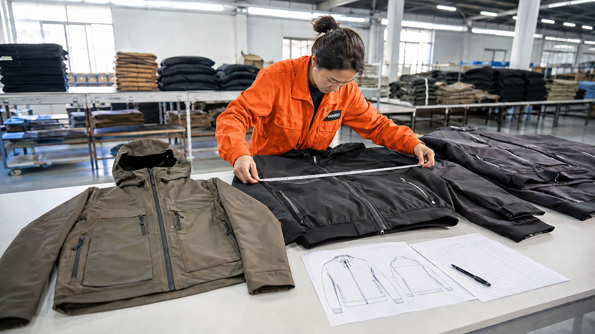 OEM ODM clothing manufacturer quality control from approved sample to bulk production