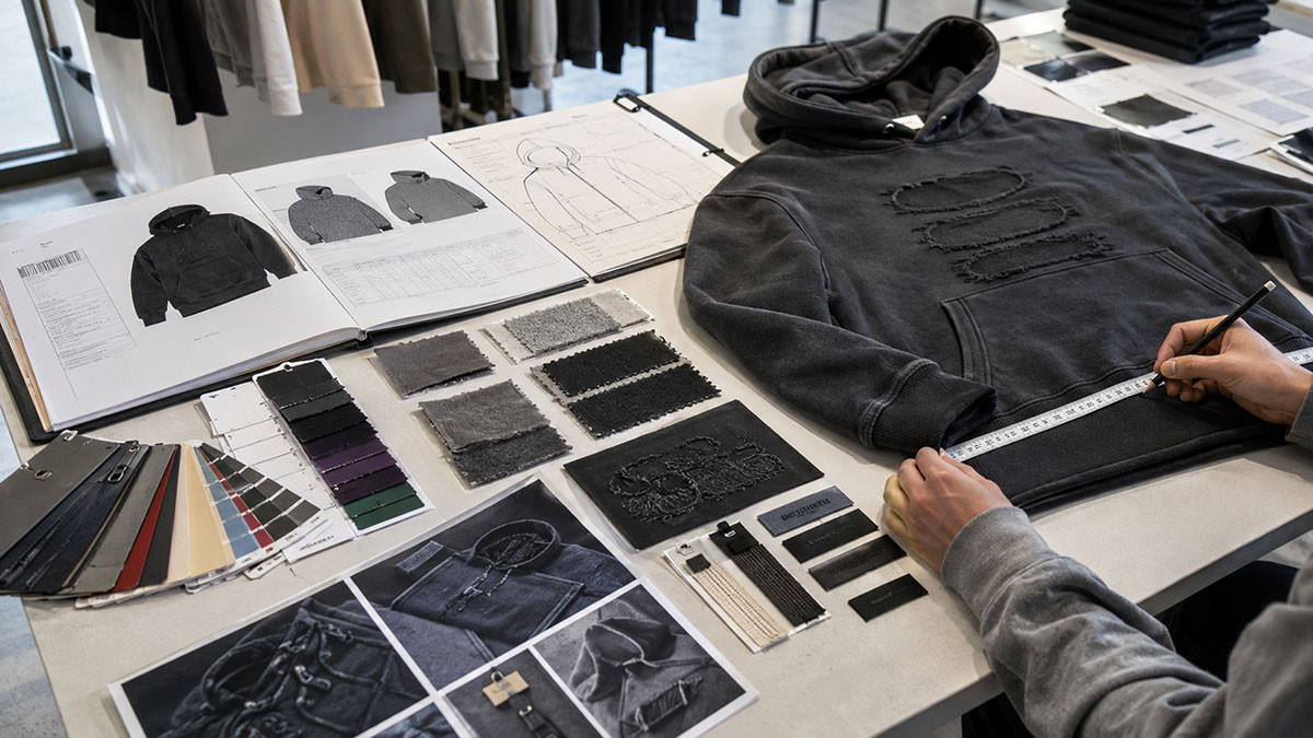 Apparel quality control inspection before bulk clothing shipment from China
