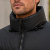 Custom Black Classic Stand Collar Puffer Jacket