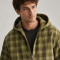 Custom Vintage Plaid Hooded Jacket for Streetwear Brands