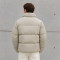 Custom Beige Oversized Stand Collar Puffer Jacket