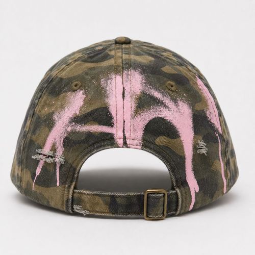 Camo Graffiti Distressed Dad Hat