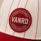 White Red Pinstripe Baseball Cap with Side Patch