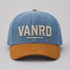 Vintage Washed Denim Dad Hat with Suede Bill