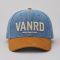 Vintage Washed Denim Dad Hat with Suede Bill
