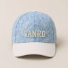 Rose All-Over Print Denim Baseball Cap