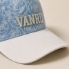Rose All-Over Print Denim Baseball Cap