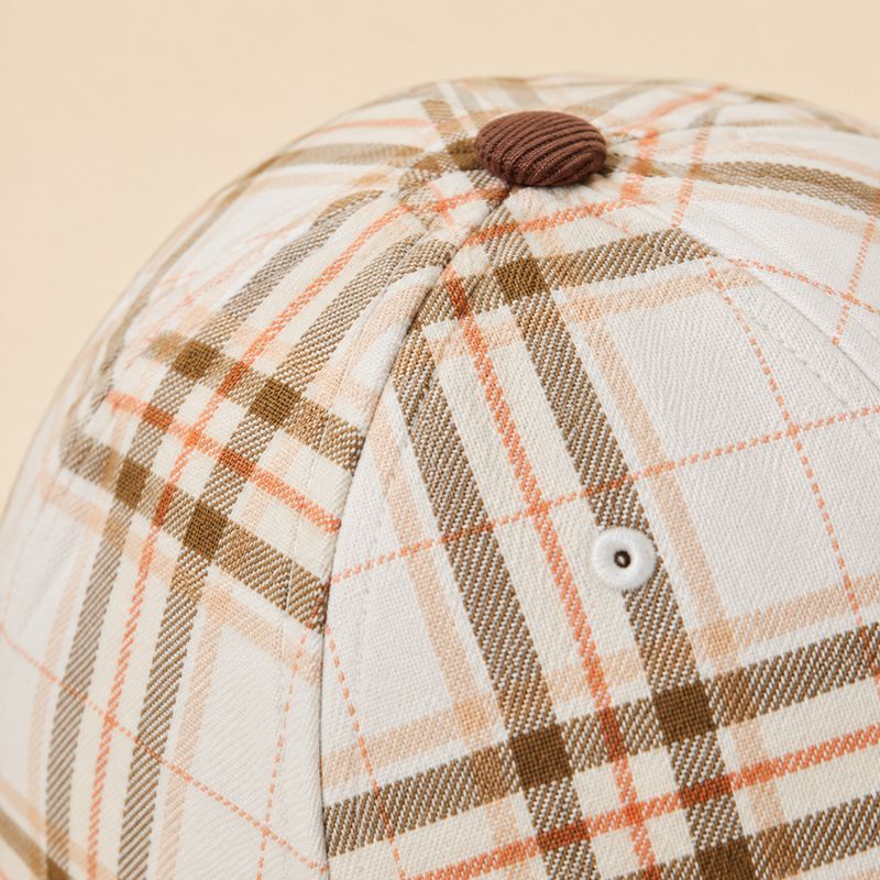 Corduroy Bill Plaid Snapback Cap with Chenille V - VANRD