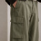 Custom Olive Cargo Pants with Flap Thigh Pockets