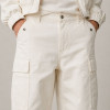 Custom Off-White Cargo Pants with Flap Pocket Details