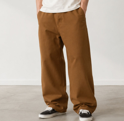 Custom Tan Baggy Chino Work Pants