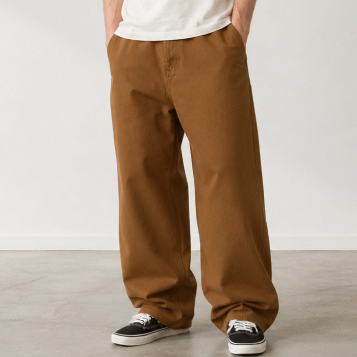 Custom Tan Baggy Chino Work Pants
