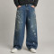 Custom Paint Splash Baggy Denim Jeans