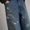 Custom Paint Splash Baggy Denim Jeans