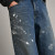 Custom Paint Splash Baggy Denim Jeans