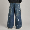 Custom Paint Splash Baggy Denim Jeans