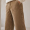 Custom Washed Whipcord Straight Leg Pants
